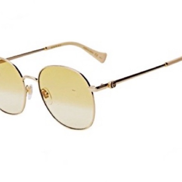 Gucci GG Sunglasses with Gold Frame and Amber Lenses NWT 💯 authentic - Picture 10 of 12
